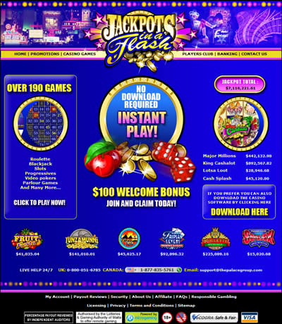 Jackpots in a Flash Casino